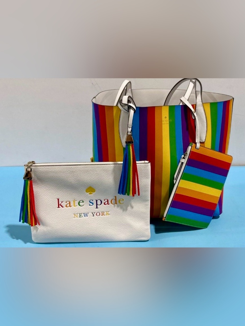 Kate Spade leather PRIDE reversible tote,